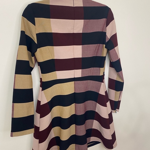 NWOT ASOS||  WHITE Funnel Neck Mini Dress in Block Stripe, Sold Out onli… - Picture 6 of 11